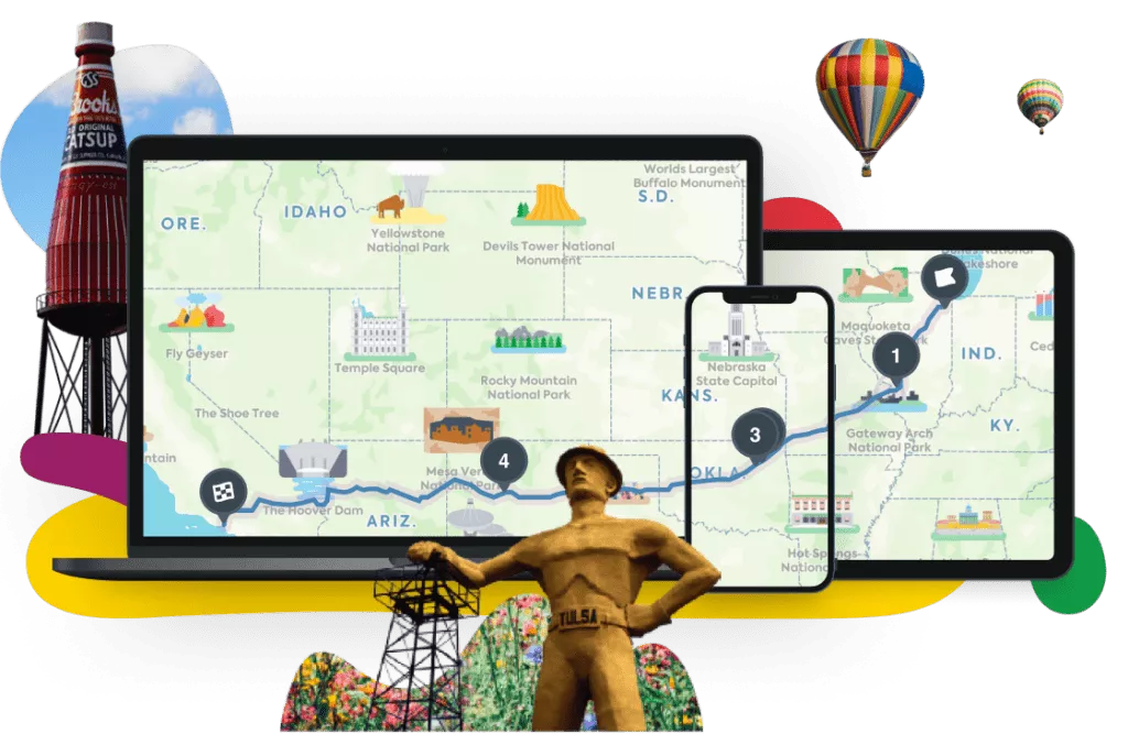 image de l'application raodtripper pour organiser un road trip de rêve
