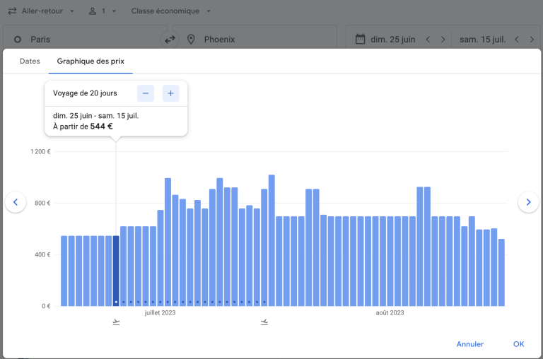 comment utiliser Google Flights par Izi USA