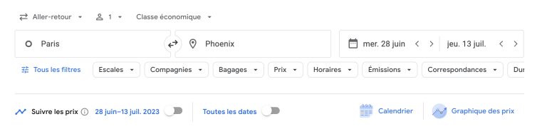 comment utiliser Google Flights par Izi USA