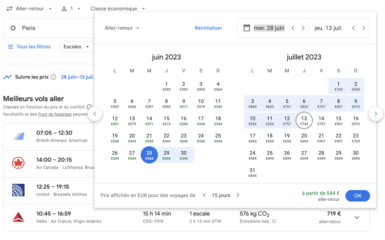 comment utiliser Google Flights par Izi USA